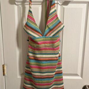 Kendall & Kylie Colorful Halter Dress